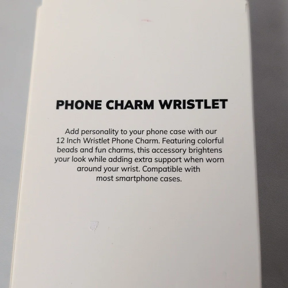 BaubleBar Champagne Celebration Themed Phone Charm Wristlet Gold Tone & Crystal